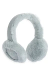 Ugg(r) Logo Embroidered Genuine Shearling Earmuffs In Gray