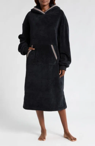 Ugg (r) Long Fleece Hoodie In Black