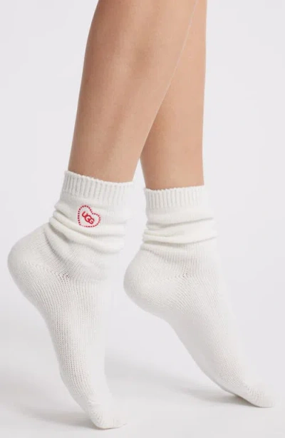 Ugg (r) Love Slouchy Quarter Socks In White