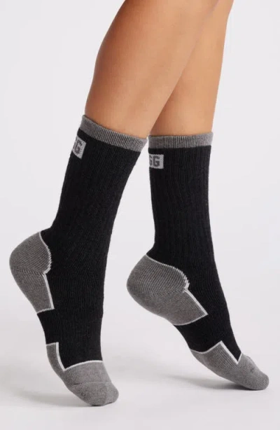 Ugg(r) Luann Wool Blend Crew Socks In Blue