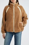 UGG(R) UGG(R) NIKIA OPEN STITCH DETAIL UGGFLUFF FLEECE JACKET