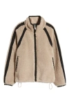 Ugg(r) Nikia Open Stitch Detail Uggfluff Fleece Jacket In Putty