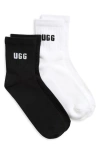 Ugg(r) Quinlin Assorted 2-pack Logo Quarter Socks In Multi