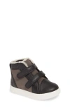 Ugg(r) Kids'  Rennon High Top Sneaker In Black/grey