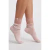 Ugg(r) Rib Slouchy Quarter Socks In Blush