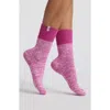 Ugg(r) Rib Slouchy Quarter Socks In Pink