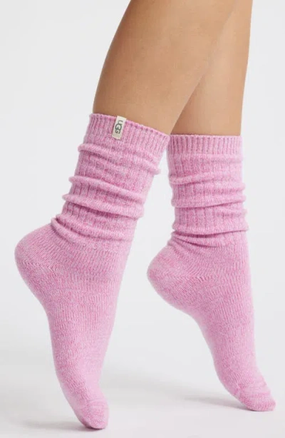 Ugg (r) Ribbed Crew Socks In Purple