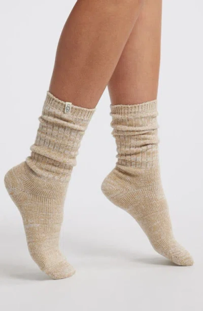 Ugg(r) Ribbed Crew Socks In Neutral