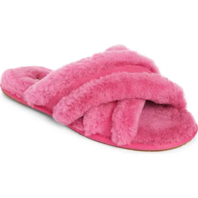 Ugg(r) Scuffita Genuine Shearling Slide Slipper In Pink