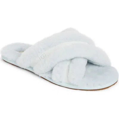 Ugg(r) Scuffita Genuine Shearling Slide Slipper In Blue