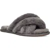 Ugg(r) Scuffita Genuine Shearling Slide Slipper In Gray