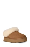 Ugg(r) Tazzelle Genuine Shearling Collar Slipper In Brown