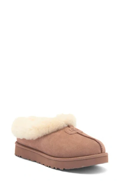 Ugg(r) Tazzette Genuine Shearling Collar Slipper In Red