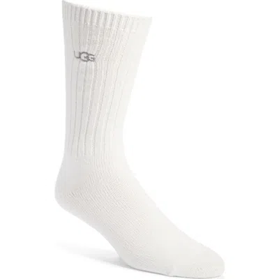Ugg (r) Trey Rib Crew Socks In White