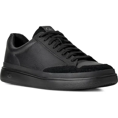 Ugg Panelled Leather Sneakers In Black