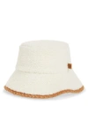 Ugg(r) Uggfluff Scalloped Faux Fur Bucket Hat In White