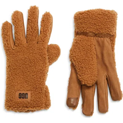 Ugg (r) Fluff Touchscreen Compatible Gloves In Brown