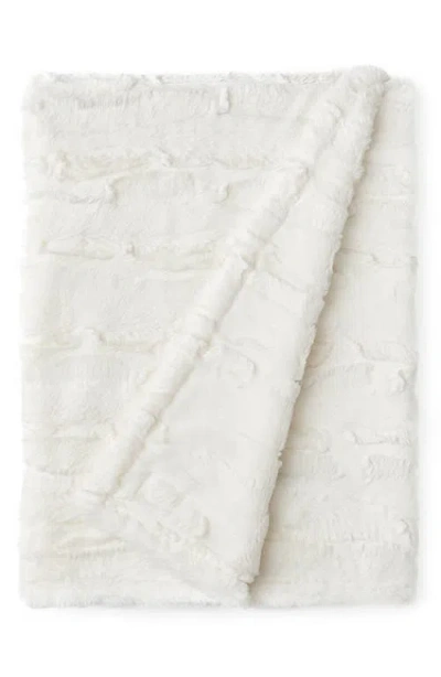 Ugg (r) Valor Faux Fur Throw Blanket In White
