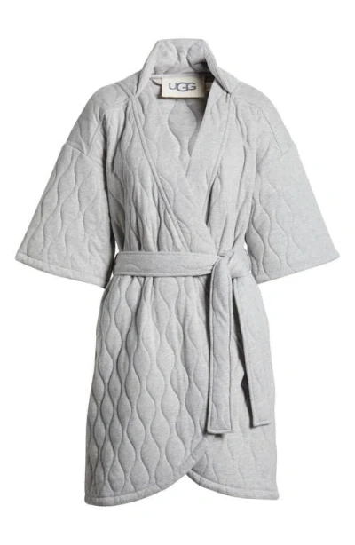 Ugg(r) Zellwood Quilted Short Robe In Grey Heather