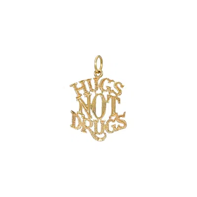Öugie Women's Gold Hugs Not Drugs Pendant