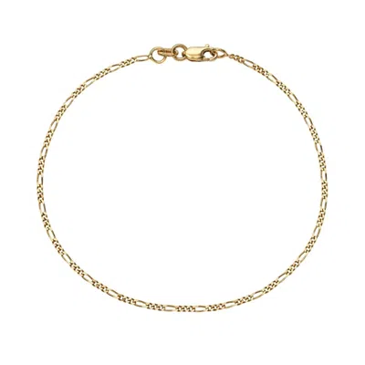 Öugie Women's Gold The Baby Figaro Chain Bracelet