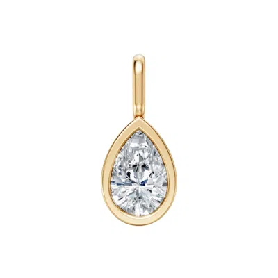 Öugie Women's Gold The Pear Diamond Bezel Pendant