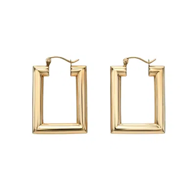 Öugie Women's Gold The Squared Tube Hoops