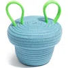 Ugly Rugly Mini Lidded Storage Basket In Blue