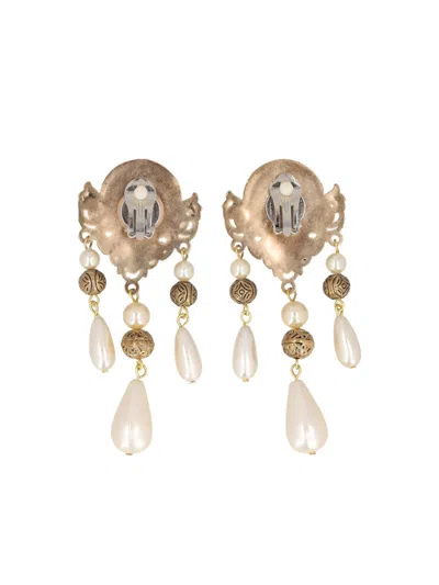 Pre-owned Ugo Correani Vintage Fuax-pearl Dangle Earrings
