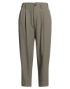 Ujoh Woman Pants Military Green Size 3 Wool In Green
