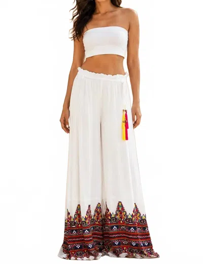 Ula Swimwear Bollywood Palazzo Pant In White