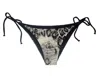 Ula Swimwear Women's Reversible Cheetah Print Bikini Bottom In Silver/black In Black