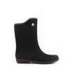 Ulan Fabric Touch Rain Boots In Black In Black