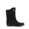 Ulan Fabric Touch Rain Boots In Black In Black