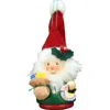 Ulbr Christian Icht Ornament - Green Santa - 5"h X 2"w X 2"d