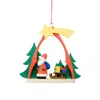 Ulbr Christian Icht Ornament - Santa With Sled In Arch - 2.75"h X 2.25"w X 1"d