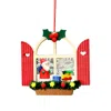 Ulbr Christian Icht Ornament - Window With Santa - 2.75"h X 3"w X 1"d