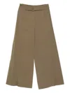 Uli Schneider Belted Wide-leg Trousers In Brown