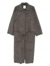 Uli Schneider Brushed-finish Coat In Gray