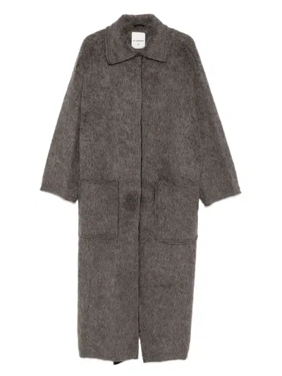 Uli Schneider Brushed-finish Coat In Gray