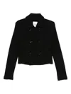 Uli Schneider Knit Double-breasted Jacket In Black