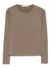 Uli Schneider Raw-edge Longsleeve Top In Green