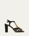 Ulla Johnson 100mm Bianca Crystal T-strap Velvet Sandals In Animal Print