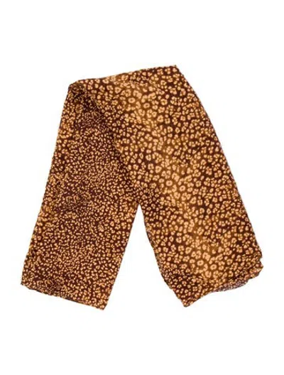 Pre-owned Ulla Johnson 2022 Animal Print Scarf In Neutrals