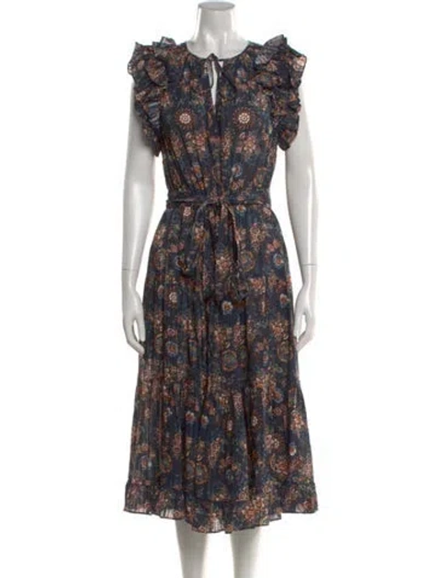 Pre-owned Ulla Johnson 2022 Midi Length Dress In Blue