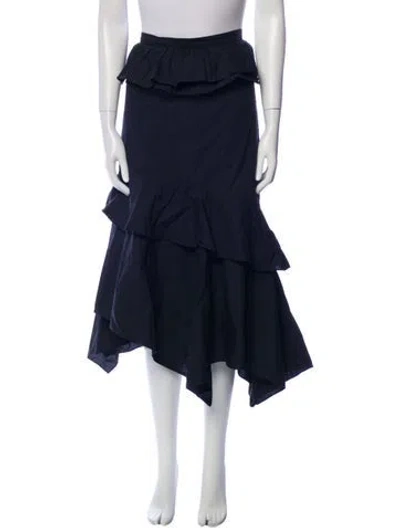 Pre-owned Ulla Johnson 2022 Midi Length Skirt In Blue