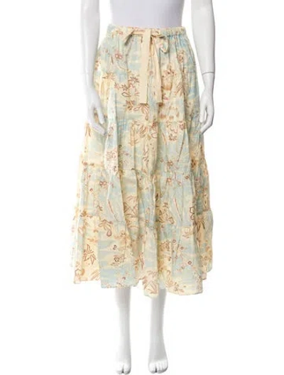 Pre-owned Ulla Johnson 2022 Midi Length Skirt In Neutral