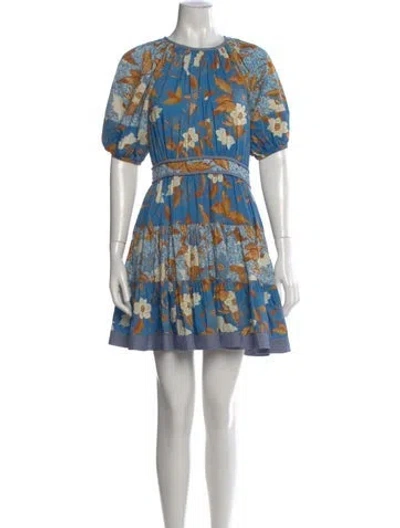 Pre-owned Ulla Johnson 2022 Mini Dress In Blue
