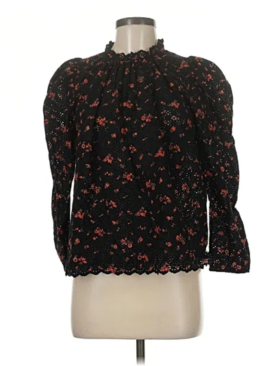 Pre-owned Ulla Johnson 3/4 Sleeve Blouse In Black