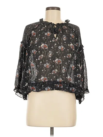 Pre-owned Ulla Johnson 3/4 Sleeve Blouse In Black